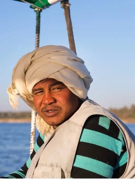 Captain Ramdan, local Nile felucca captain in Aswan, EgyptDiscovering contact image