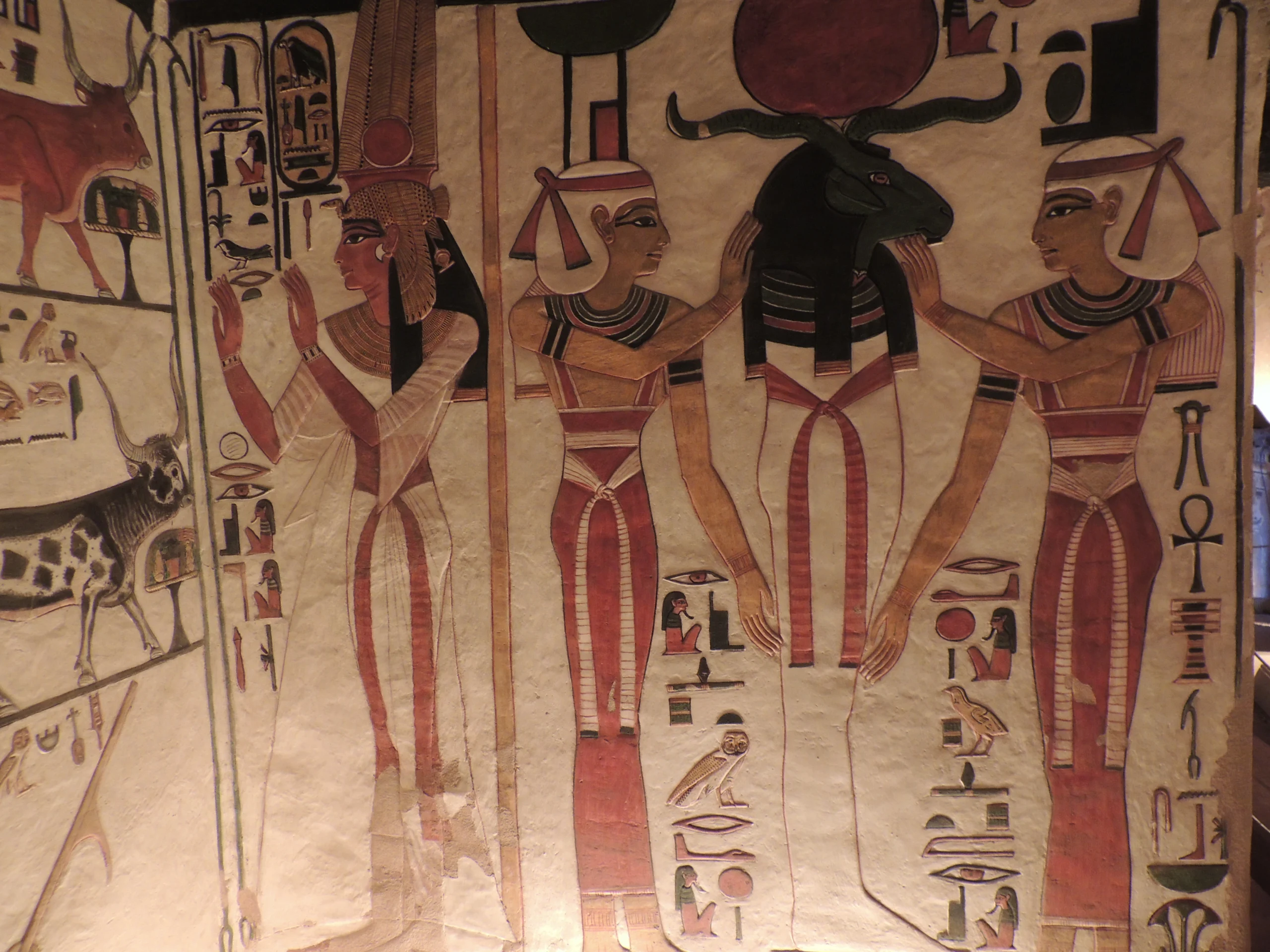 Queen Nefertari presented before the goddess Hathor inside her tomb in the Valley of the Queens Egypt